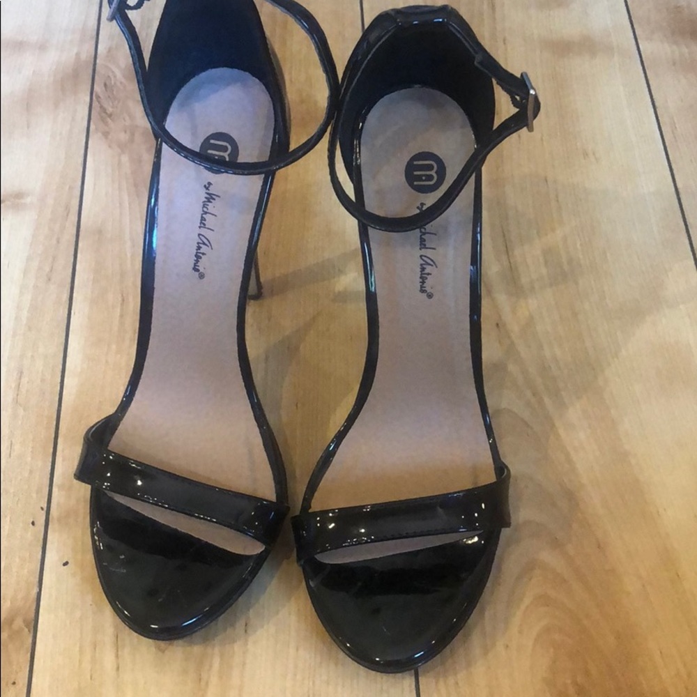 Classic Black Strappy Heels